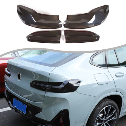 Smoked Black Rear Tail Light Guard Cover Trim Bezels For BMW X4 X4M G02 F98 19+ 2