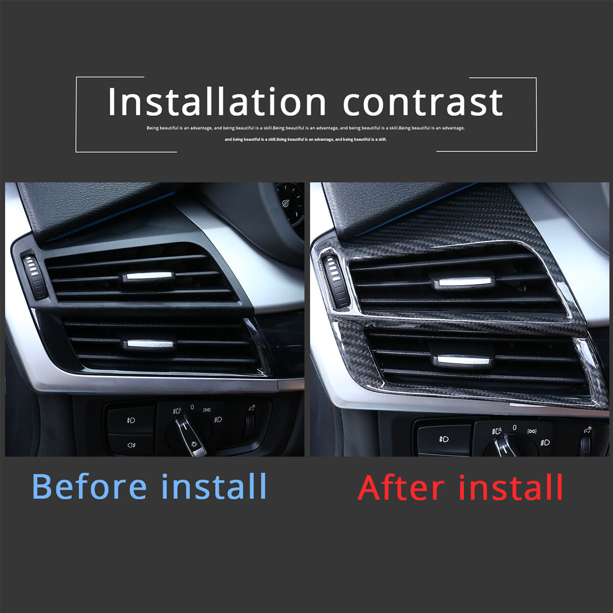 17PCS Real Dry Carbon Fiber Interior Trim Decor Cover For BMW X5 F15 2014-2018 82