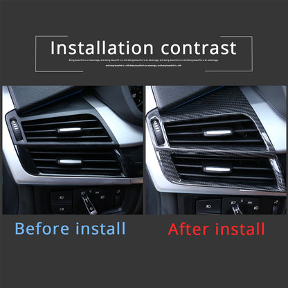 17PCS Real Dry Carbon Fiber Interior Trim Decor Cover For BMW X5 F15 2014-2018 82