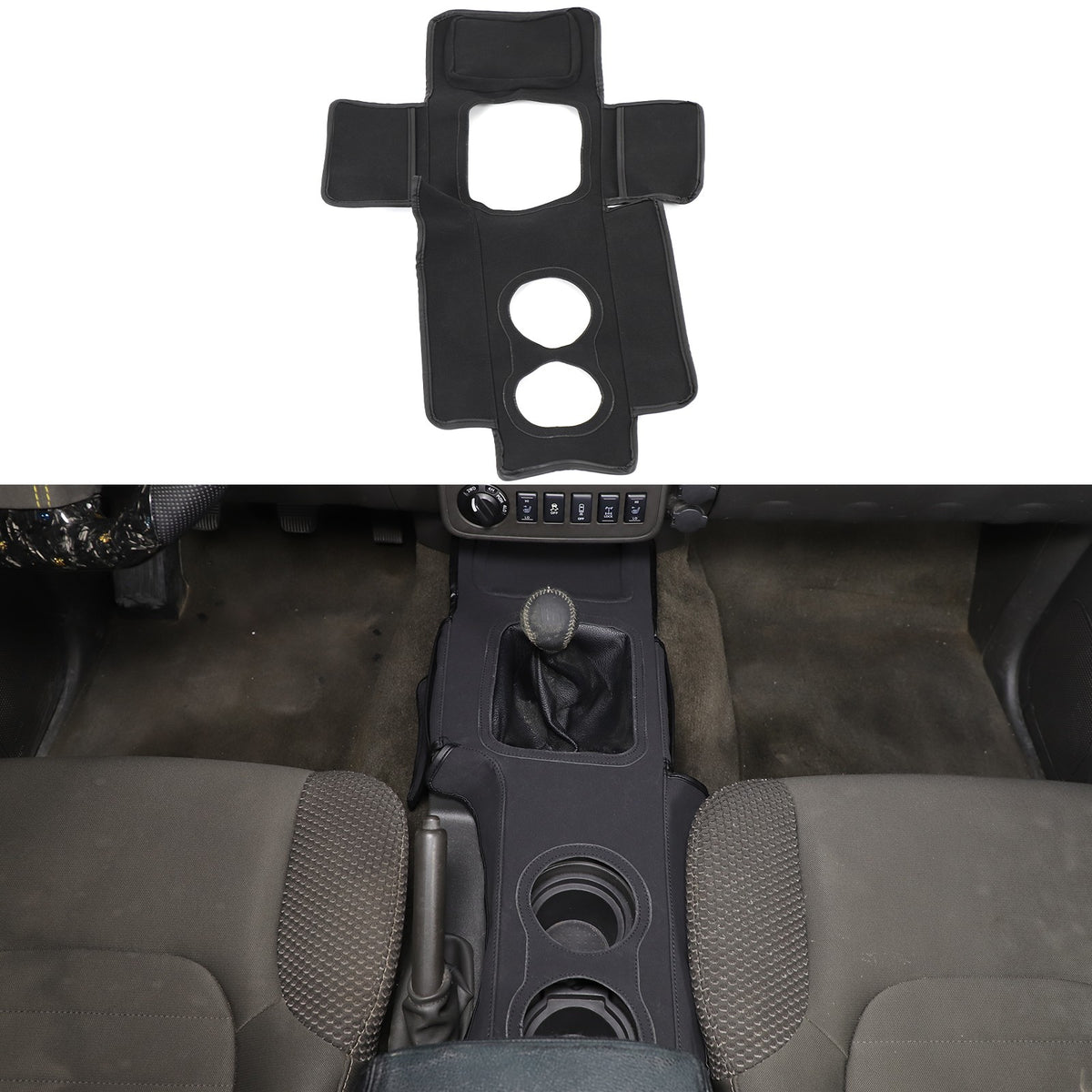 Suede Cloth Center Console Gear Shift Trim Cover For Nissan Frontier 2013-21 US 2