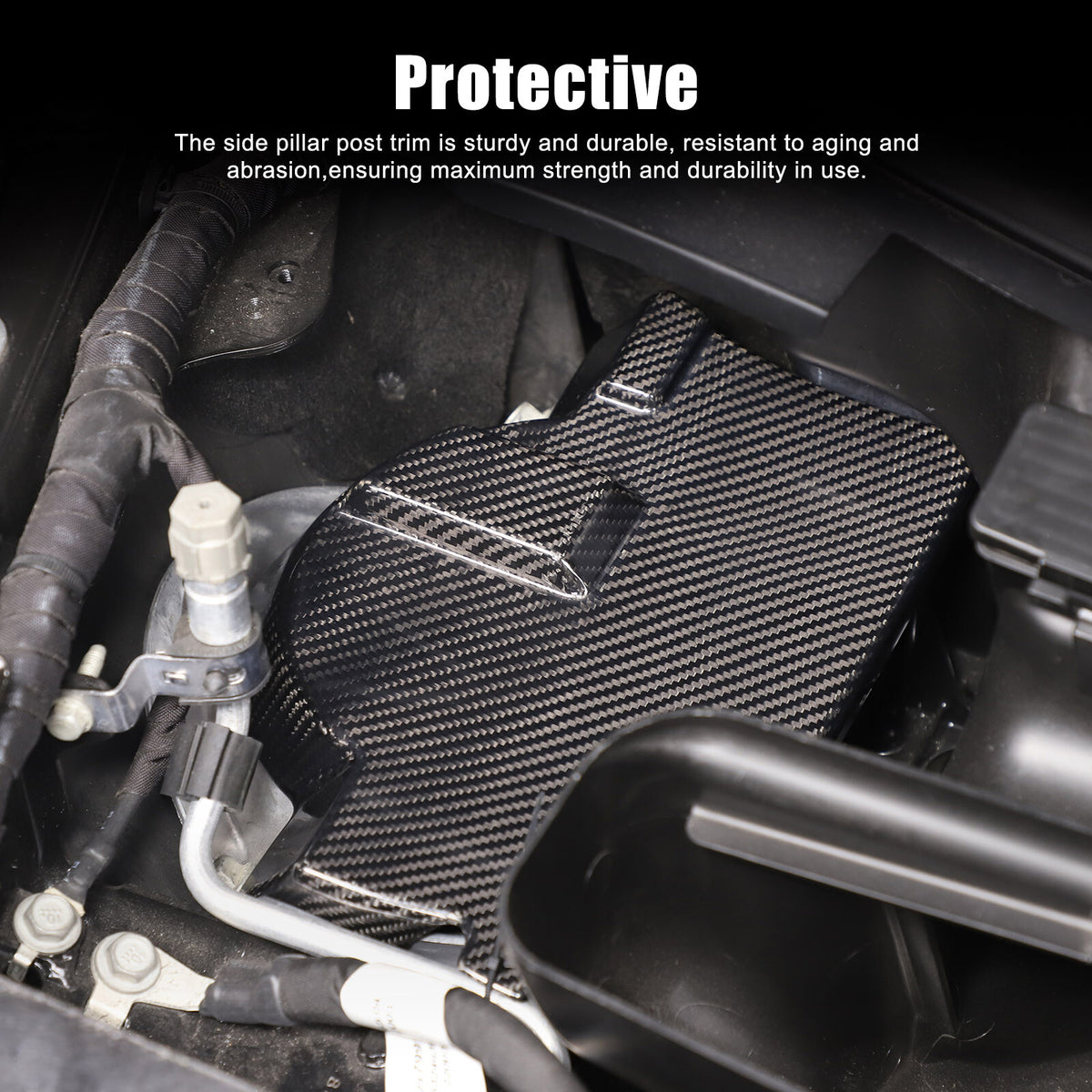 Real Carbon Fiber Engine Bay Tank Panel Cover Frame Trim For Corvette C8 2020-26 - Styles 11-15 35