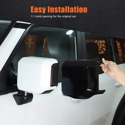Glossy Black Door Handle & Rearview Mirror Cover For Toyota LC250 2024+ 8