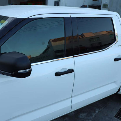 Steel Silver For Toyota Tundra 2022-2026 Window Full Complete Around Cover Trim 5