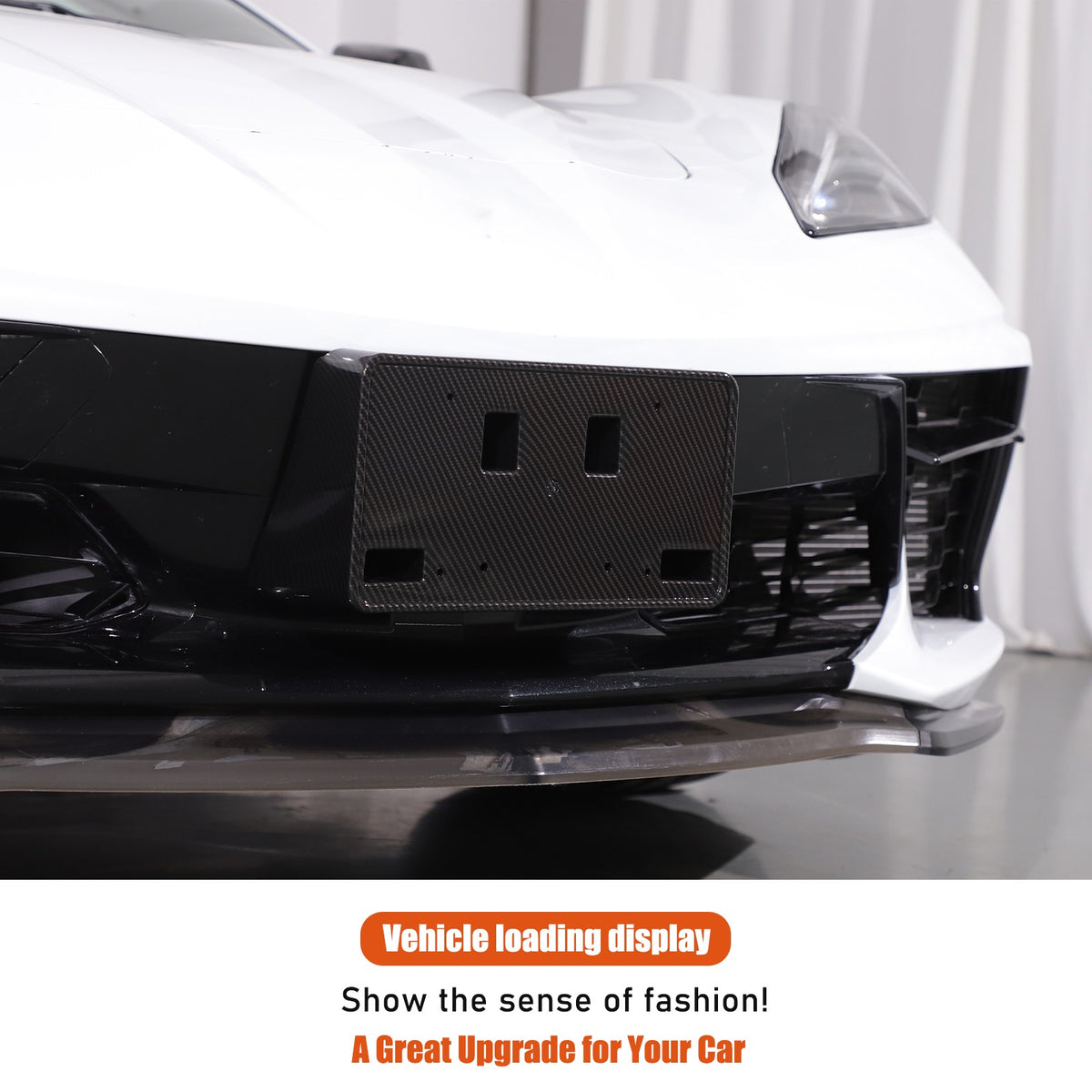 Carbon Fiber ABS Front License Plate Bracket For Corvette C8 20+ OE: 86801045 US 17