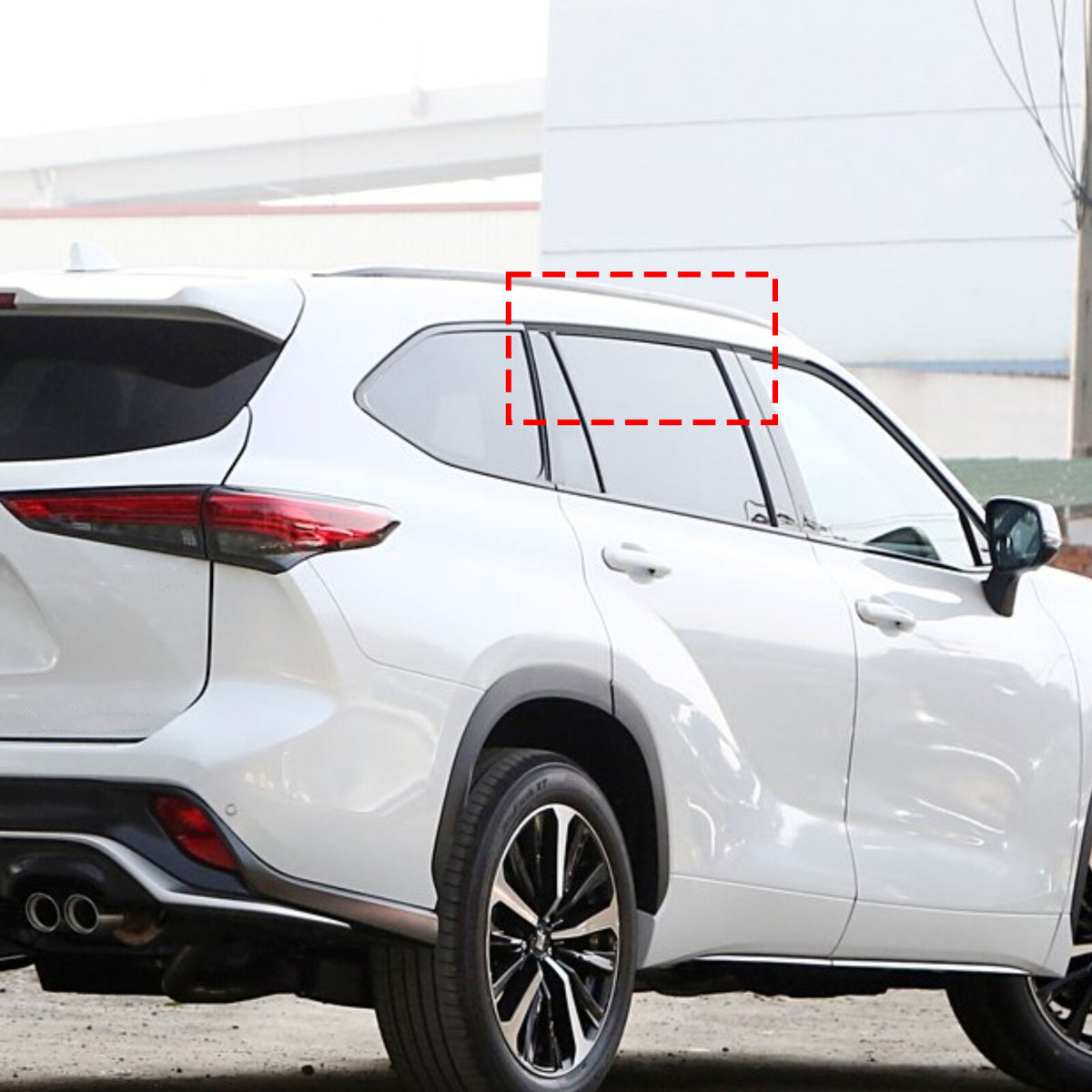 Rear Door Window Louver Air Vent Panel Trim Cover For Toyota Highlander 2022+ 18