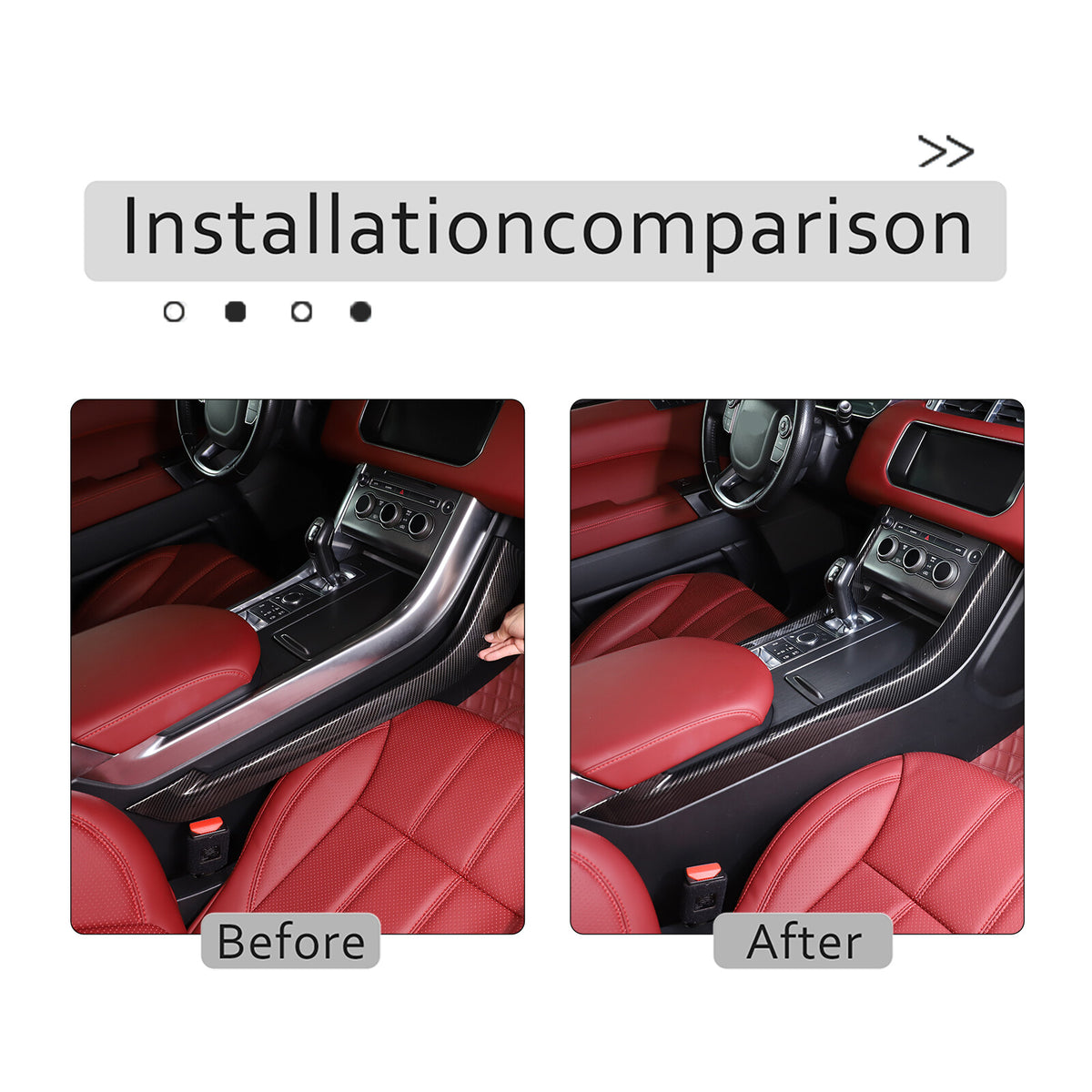 Carbon Fiber ABS Console Side Trim Strip Cover For Range Rover Sport 2014-17 US 16