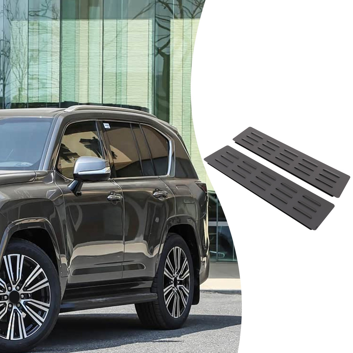 Rear Door Window Louver Air Vent Trim For Lexus LX/Toyota Land Cruiser LC300 22+ 12