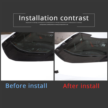 Real Carbon Fiber Full Exterior Set Decor Cover Trim Kit For Corvette C8 2020-26 33