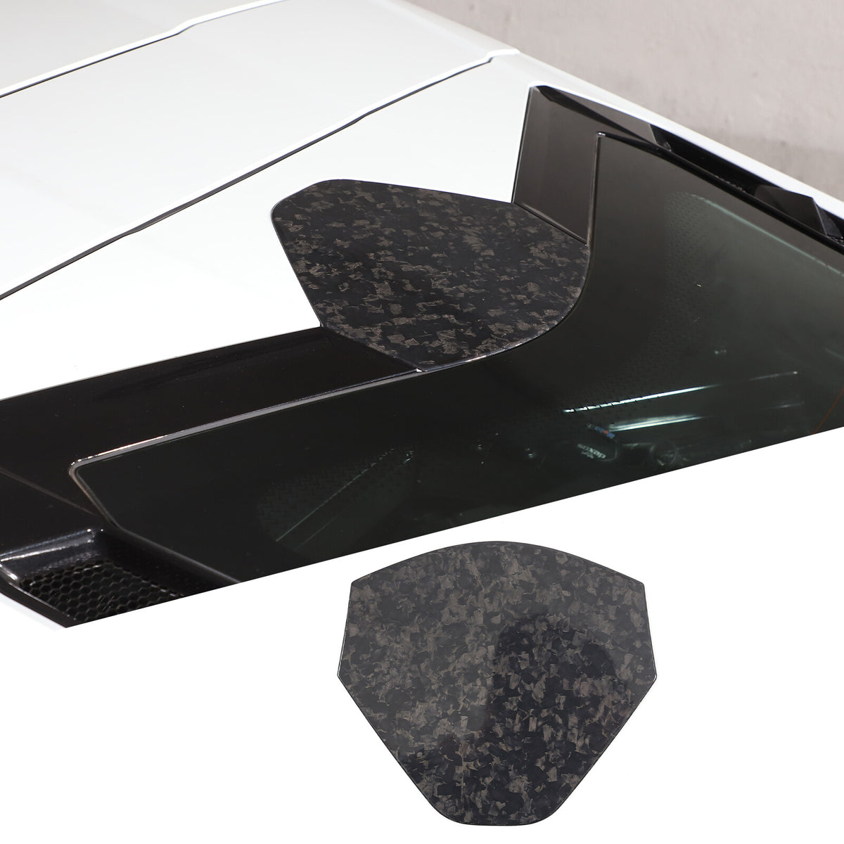 Forged Carbon Fiber Rear Window Cover Trim For Corvette C8 Coupe 2020-26 2