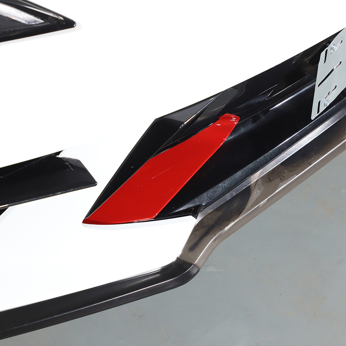 Red Front Side Air Intake Vent Grille Cover Trim For Corvette C8 20-25 US 17