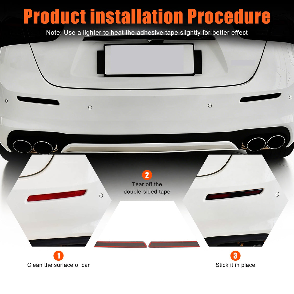 Smoked Black Rear Fog Tail Light Lamp Cover Trim For Maserati Ghibli 18-23 US 5