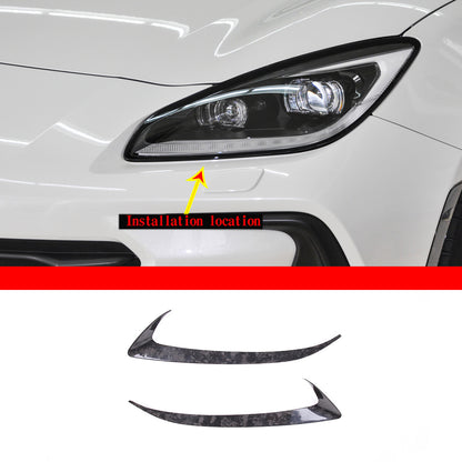 Forged Carbon Headlight Eyebrow Eyelid Trim For Toyota 86 Subaru BRZ 2020-2023 2