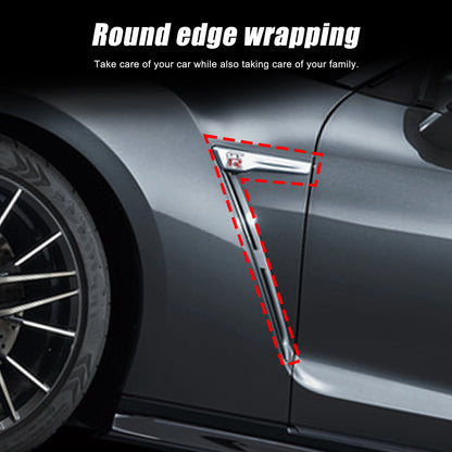 Real Carbon Fiber Side Fender Wing Decal Trim For Nissan GT-R R35 2008-2016 9