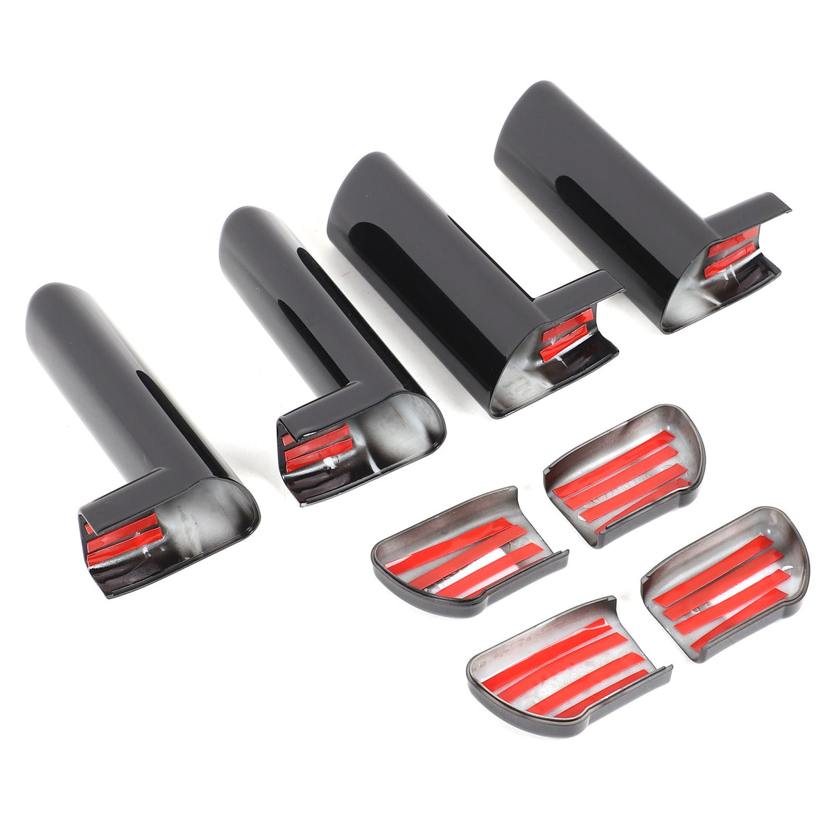 Glossy Piano Black ABS Interior Door Handle Trim For Hummer H2 2003-2007 US 9