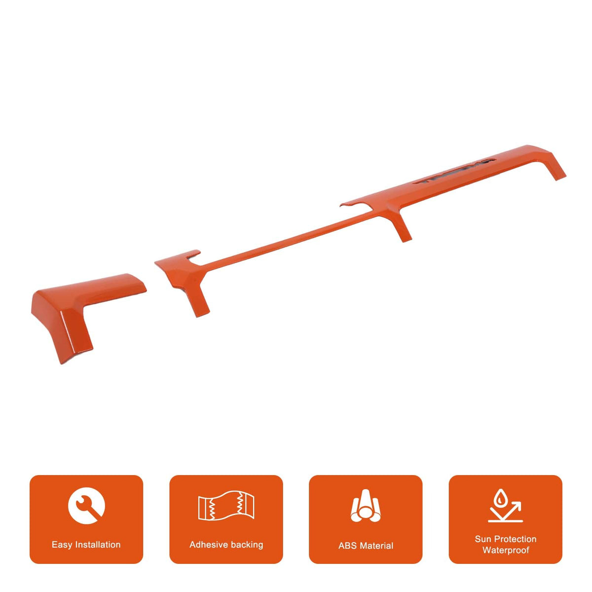 Orange Center Console Trim Strip Cover For Toyota Tacoma SR/SR5 2024+ 11