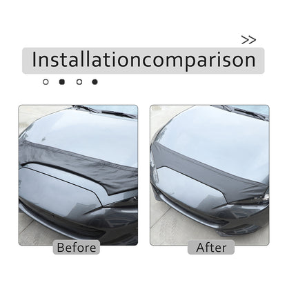 Black Car Bonnet Hood Bra Protector Mask Cover For Mazda MX-5 2016-2023 10
