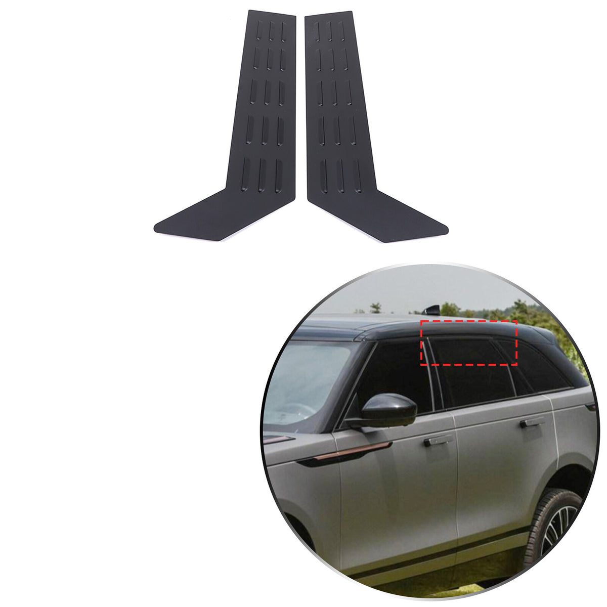 Aluminium Alloy Door Window Air Vents Screen For LR Range Rover Velar 2017-24 4