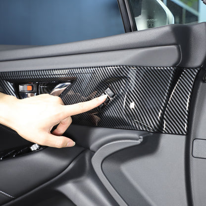 For Subaru Outback BT 2021-23 Carbon Fiber Inner Door Handle Cover Trim Frame US 12