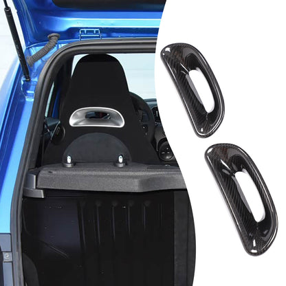 Real Carbon Fiber Rear Seat Back Cover For Fiat 500 Abarth 595 2016-2024 12