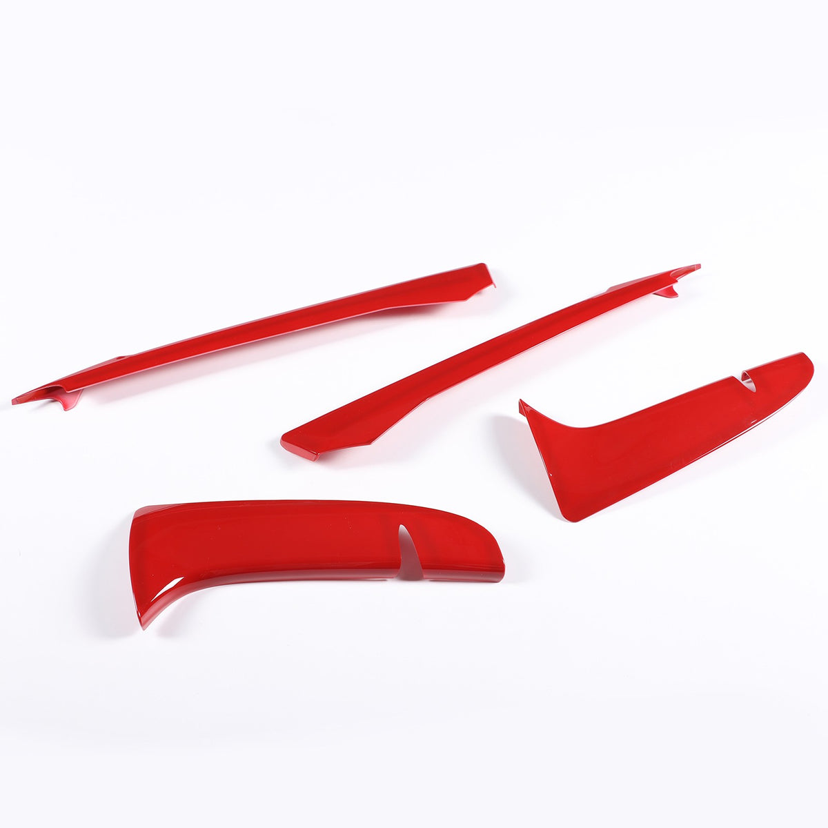 Sports Red Front Bumper Fog Light Lamp Trims for Corvette C8 2020-2025 US 16
