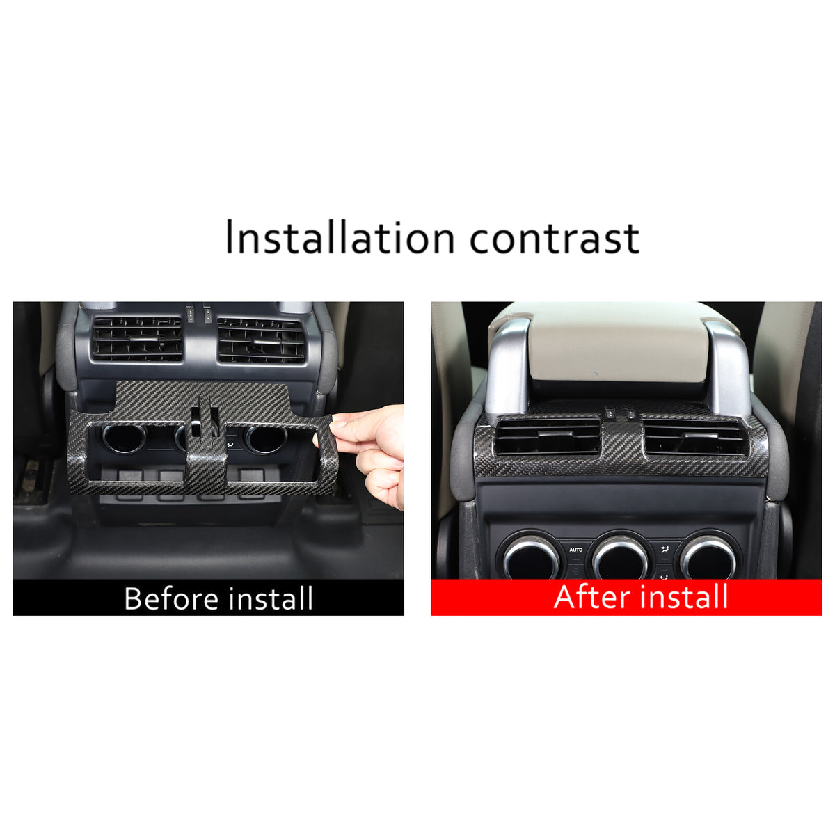 Real Carbon Fiber Rear Air Outlet Vent Panel Trim Cover For LR Defender 2020-24 22