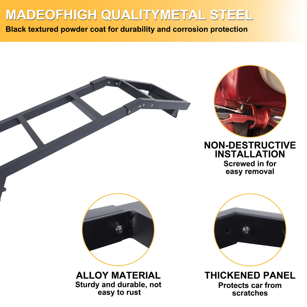 Off-Road Rear Hatch Tailgate Ladder For LR Freelander 2 LR2 L359 2007-15 US 14