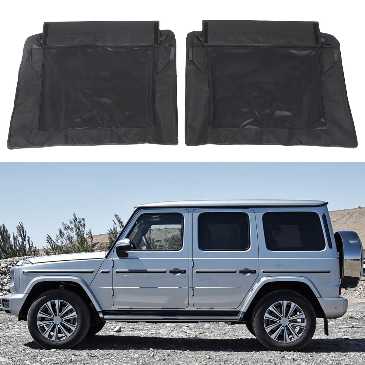 Rear Door Window Sun Shade For Mercedes-Benz G-Class W463 G500 2004+ 3