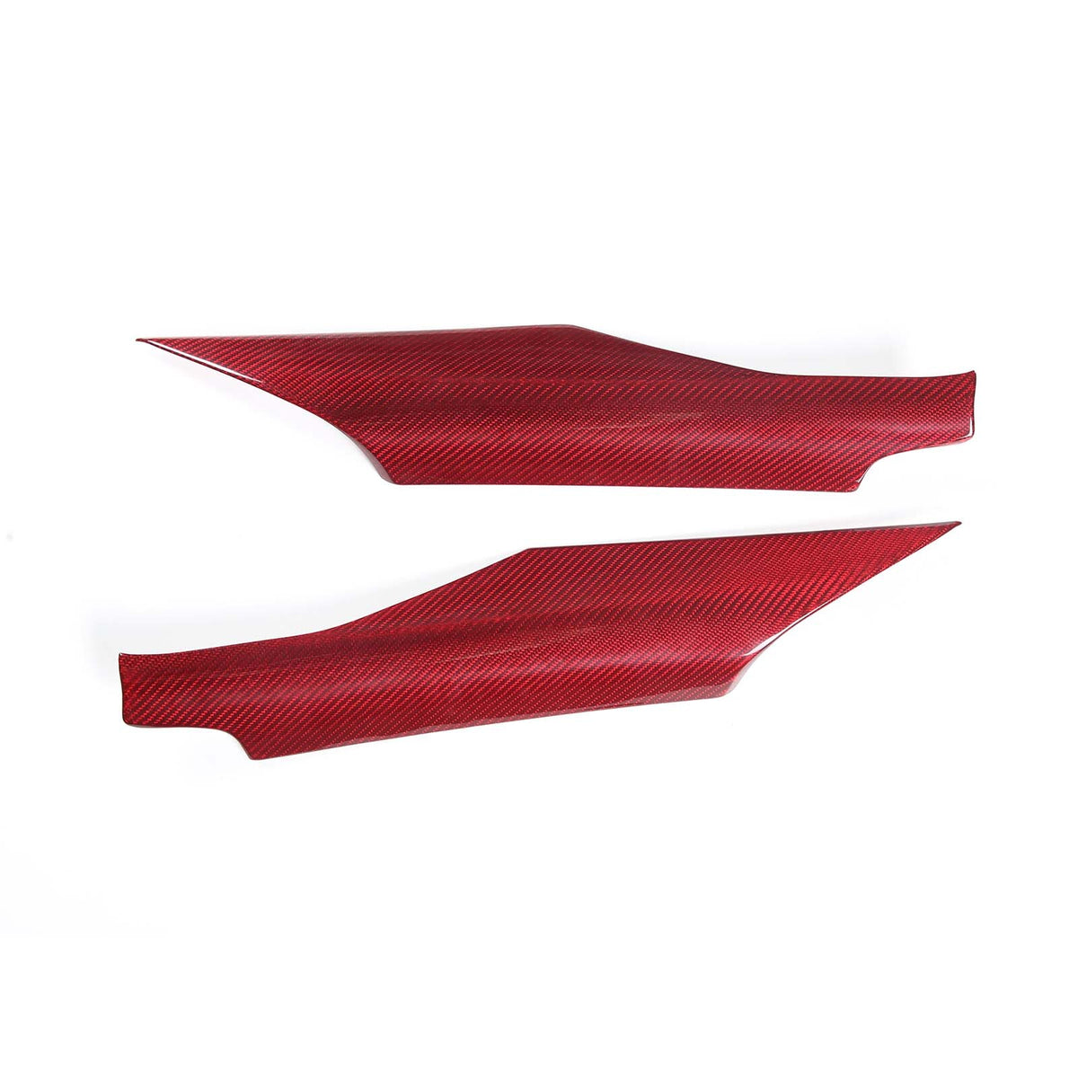 Red Real Carbon Fiber Interior Door Window Upper Trim Cover For Corvette C8 20+ 5