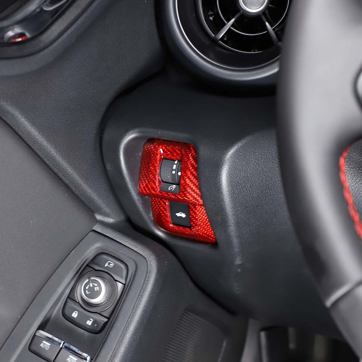 Red Real Carbon Fiber Interior Center Console Trim Set Kit For Subaru BRZ 22+ 115