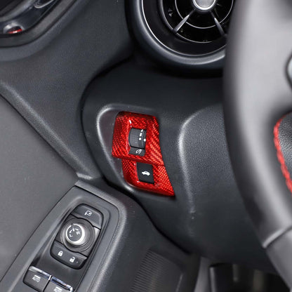 Red Real Carbon Fiber Interior Center Console Trim Set Kit For Subaru BRZ 22+ 115