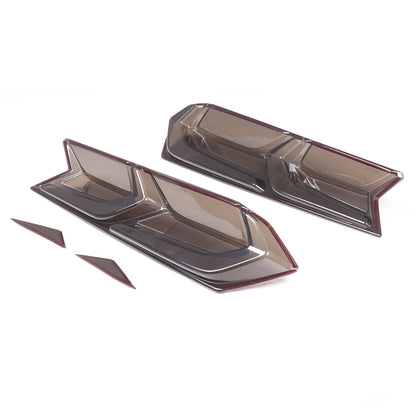 Rear Tail Light Blackouts Lens Taillight Smoked Trim Cover For C8 Corvette 20+ 11