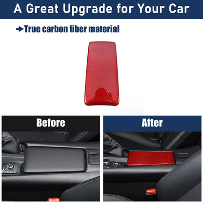 Real Carbon Fiber Center Console Armrest Box Cover Trim For Mazda MX-5 Miata 16+ 17