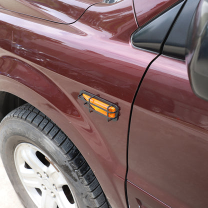 Black Steel Front Turn Signal Light Cover Trim For Honda Pilot 2003-2008 15