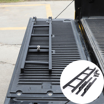 Black Alloy Truck Step Stair Tailgate Foot Ladder for TOYOTA TUNDRA 2007-2021 4