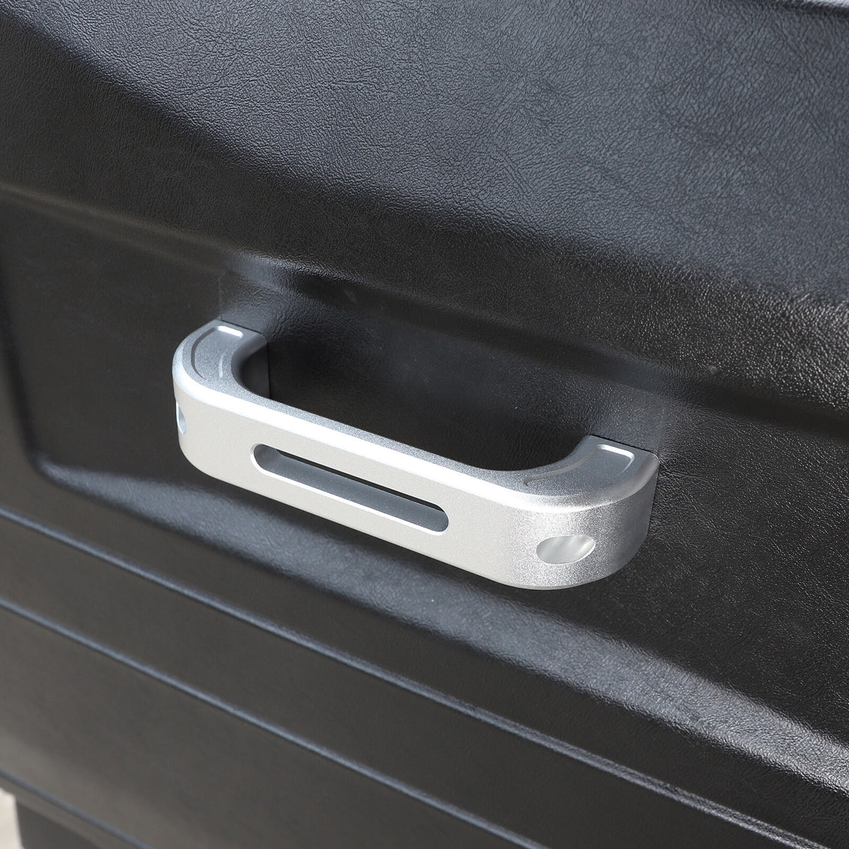 Silver Hollow Inner Door Handle Grab Handle Trim For Land Rover Defender 2004-18 5