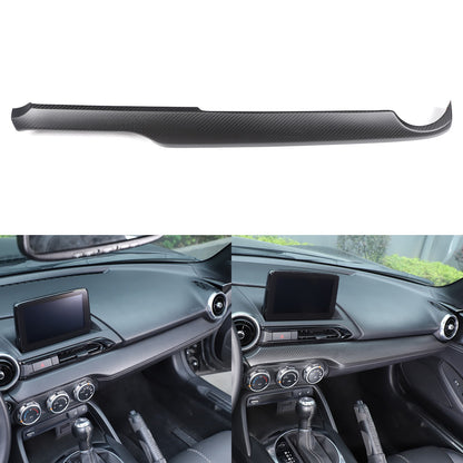Matte Real Carbon Fiber Dashboard Center Trim Trim For Mazda MX-5 Miata 2016+ 1