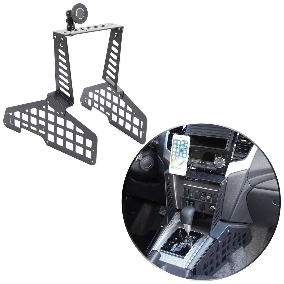 Magnetic Molle Panel Digital Device Mount For Mitsubishi L200 Triton 19-23 1
