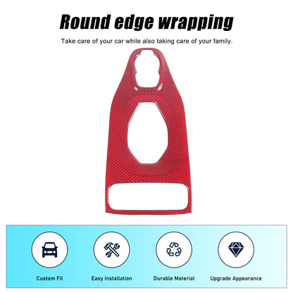Red Real Carbon Fiber Center Gear Trim Cover For Lotus EMIRA V6 AT 2021-2025 4