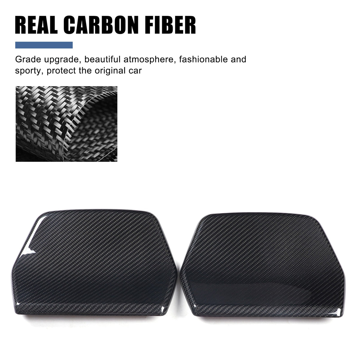 Real Carbon Fiber Rear Seat Headrest Cover For BMW M3 F80 M4 F82 F83 M2C 6