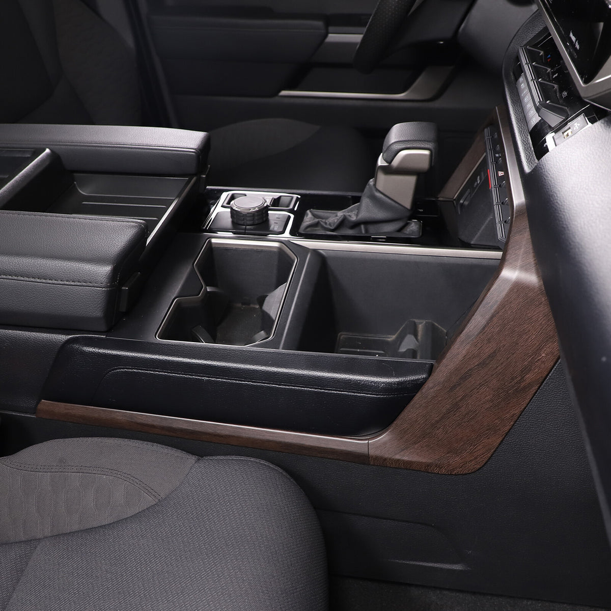 Oak Grain ABS Center Console Side Trim For Toyota Tundra Sequoia 2022-2026 US 6