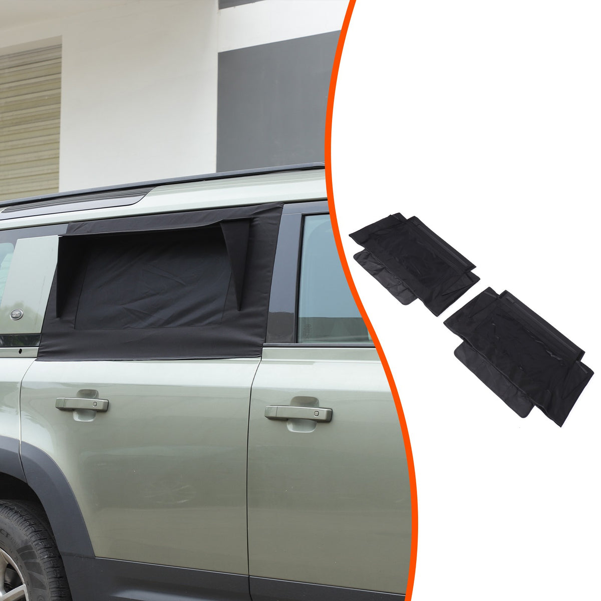 Block Shades Rear Car Door Window Cover Sun Protection LR Defender L663 2020+ US 1