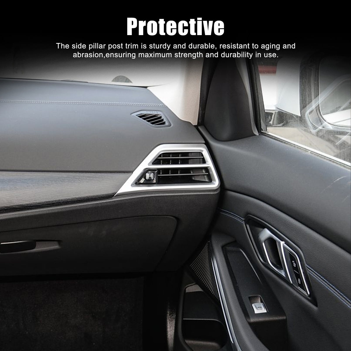 Real Carbon Fiber Side Air Vent Frame Trim For BMW 3 4 330i 430i G20 G21 25+ US 19