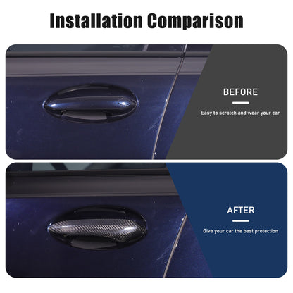 Real Carbon Fiber Exterior Outer Door Handle Trim For BMW 3 Series G20 20-22 22