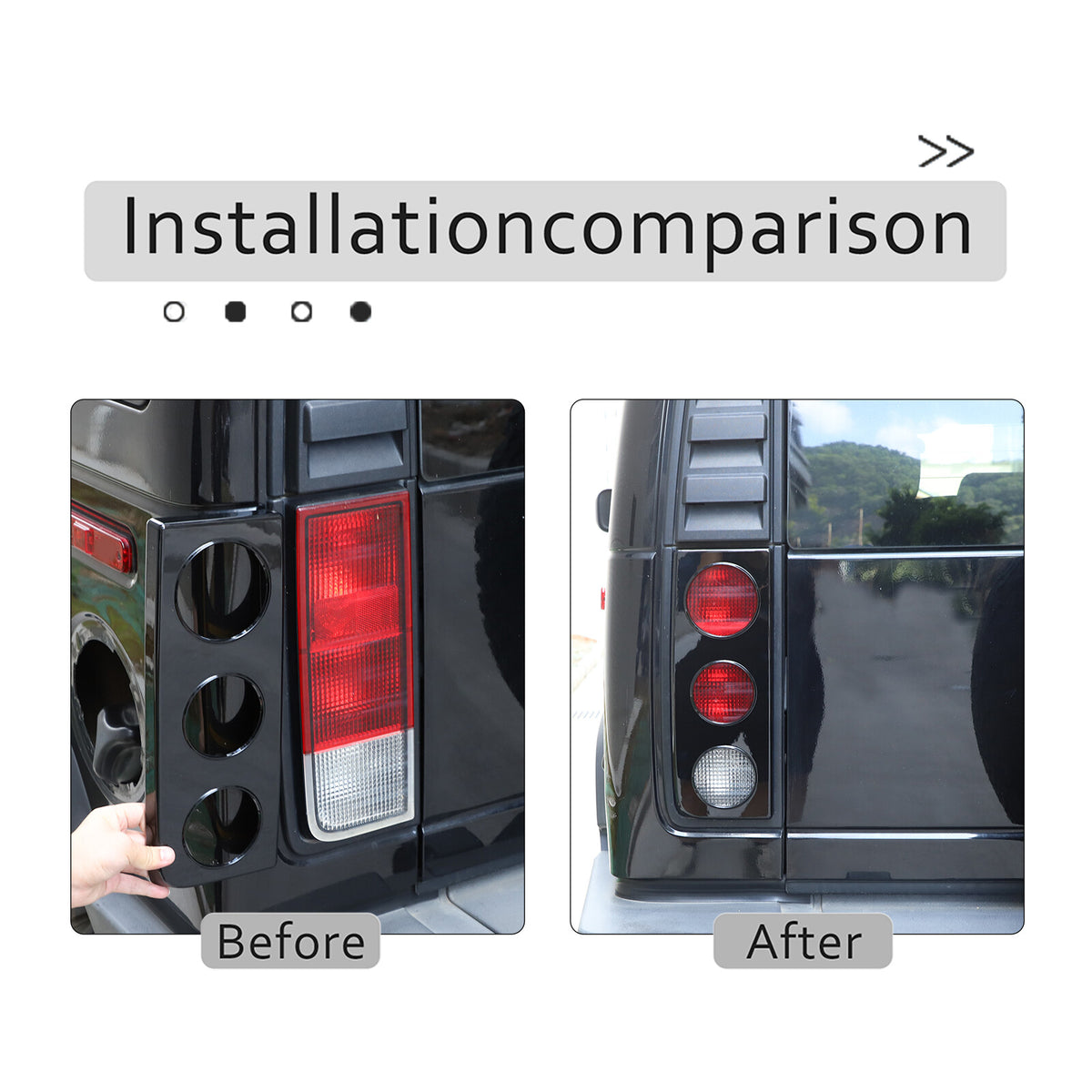 Glossy Piano Black Front Bumper Exterior Trim Cover Set For Hummer H2 2003-2009 - Styles 1-5 45