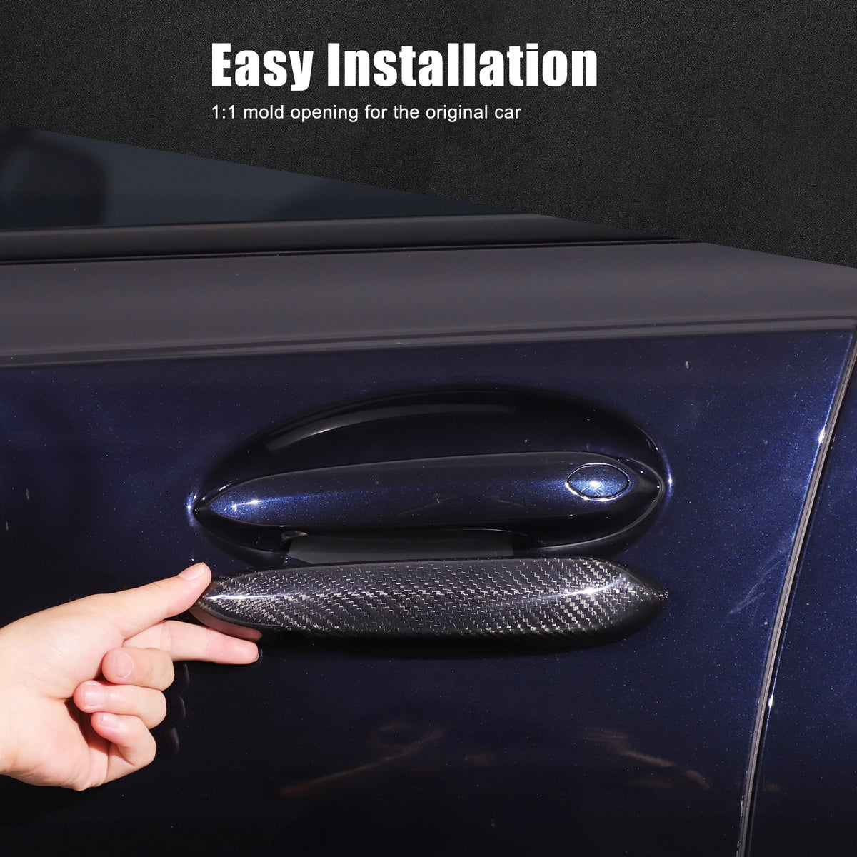 Real Carbon Fiber Exterior Outer Door Handle Trim For BMW 3 Series G20 20-22 8