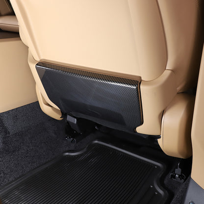 ABS Carbon Fiber Seat Back Anti-kick Panel Trim Cover For Range Rover Vogue 18+ 15