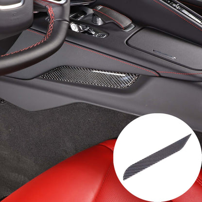 Soft Carbon Fiber Console Gear Shift Panel Trim For C8 Corvette Z06 Z51 20-25 2