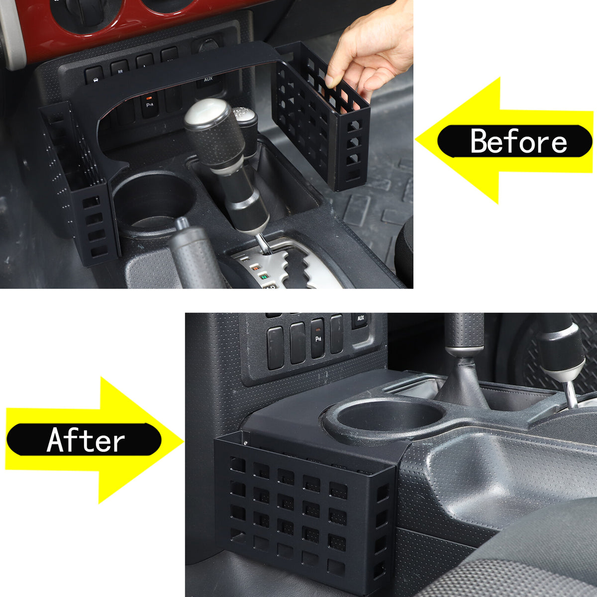 Interior Storage Box Two Baskets Tray Trim Box For Toyota FJ Cruiser 2007-21 18