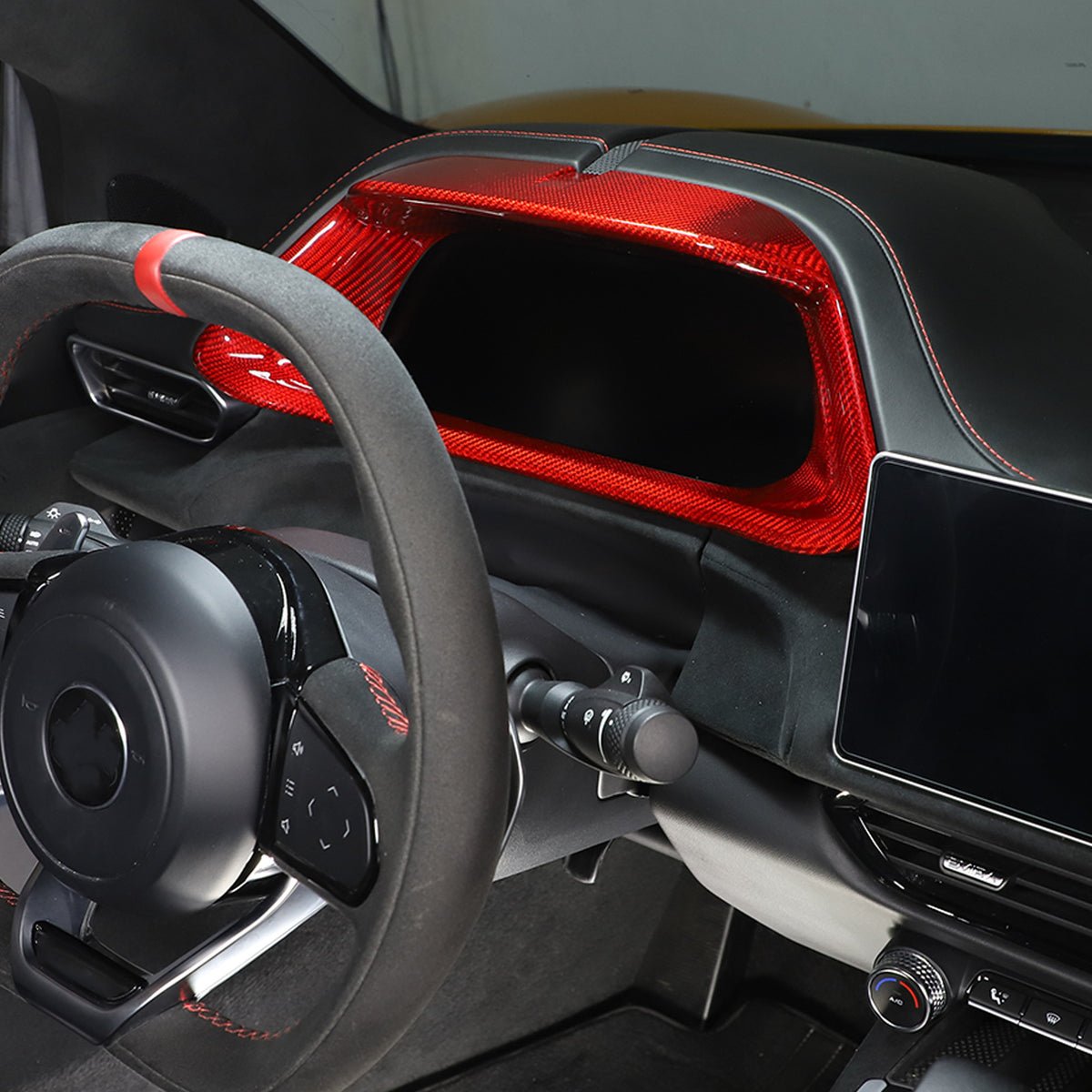 Red Real Carbon Fiber Interior Exterior Conosle Trim Cover For Lotus EMIRA 21-25 190