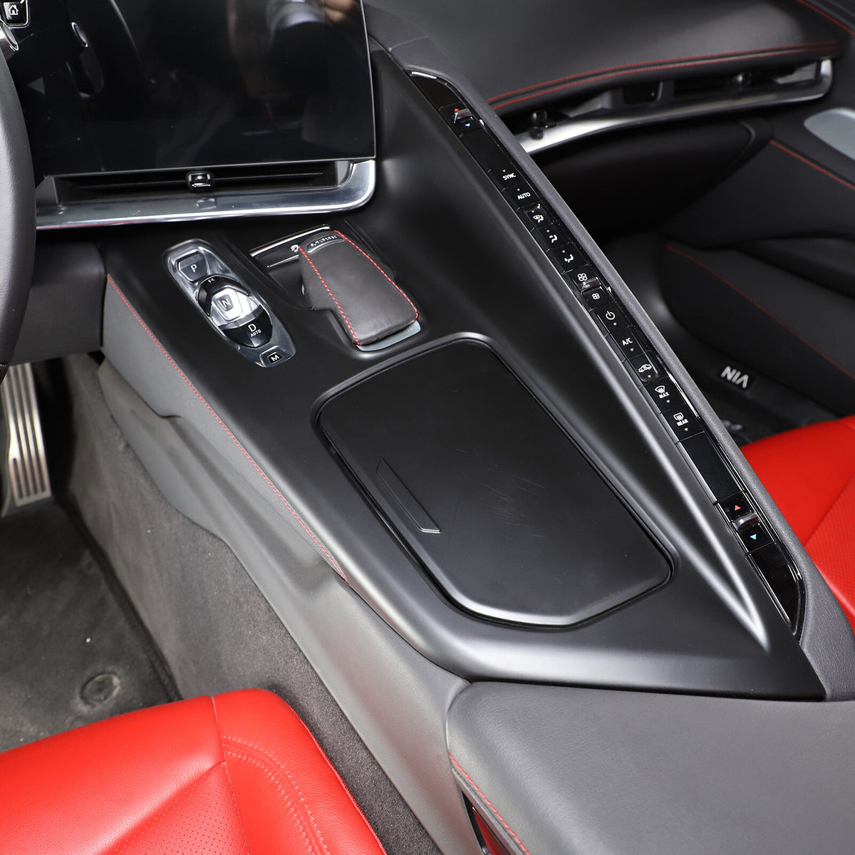 Matte Black ABS Full Interior Set Cover Trim Kit For Corvette C8 2020-25 - Styles 6-10 48